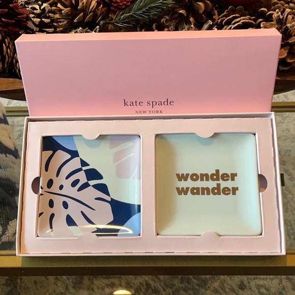NIB Kate Spade Sweet Talk Jewelry Trays, Set of 2 - Picture 2 of 7